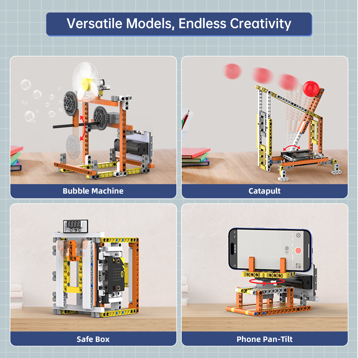 DaDa:bit  DIY Building Blocks Kit with 200+ Structural Parts for Building Inventions