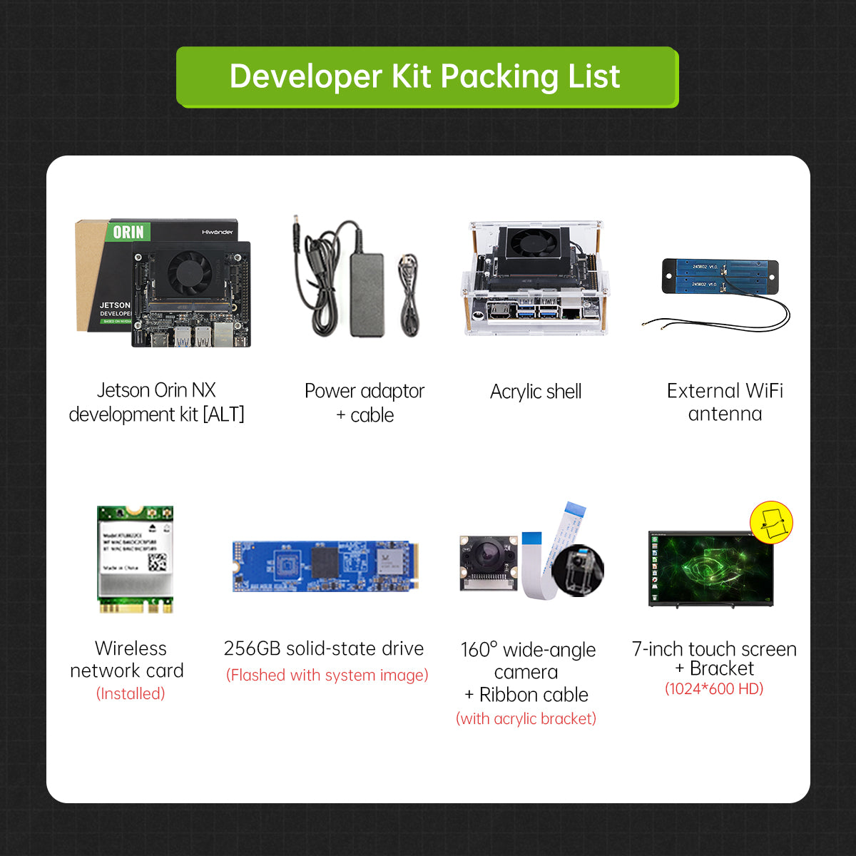 Hiwonder Jetson Orin NX Development Kit 8GB/16GB SOM Module