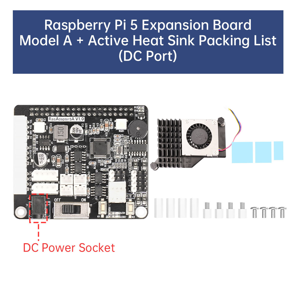 Raspberry Pi 5 Expansion Board, Servo Motor Driver, ROS Robot Manipulator Arm Smart Car Controller