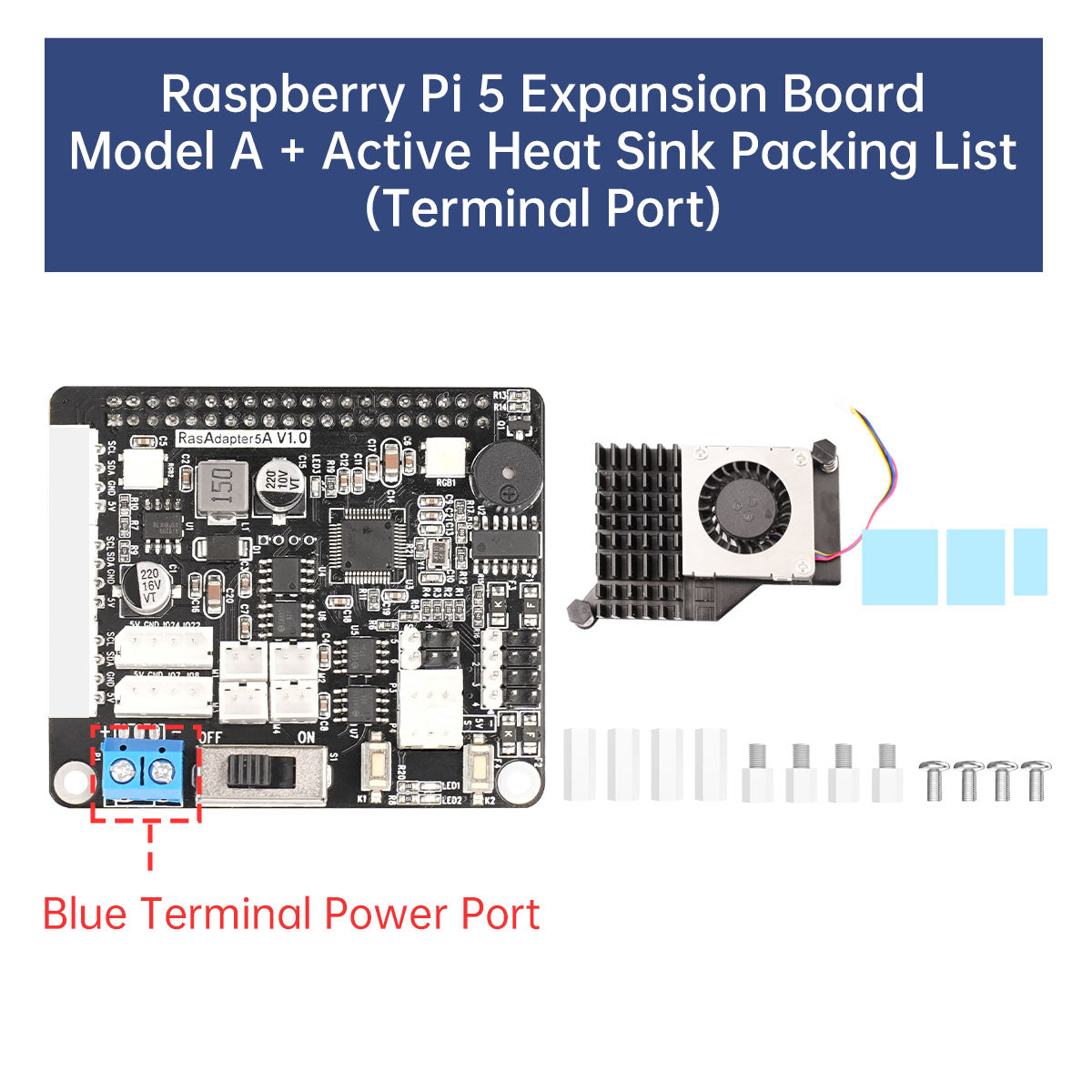 Raspberry Pi 5 Expansion Board, Servo Motor Driver, ROS Robot Manipulator Arm Smart Car Controller