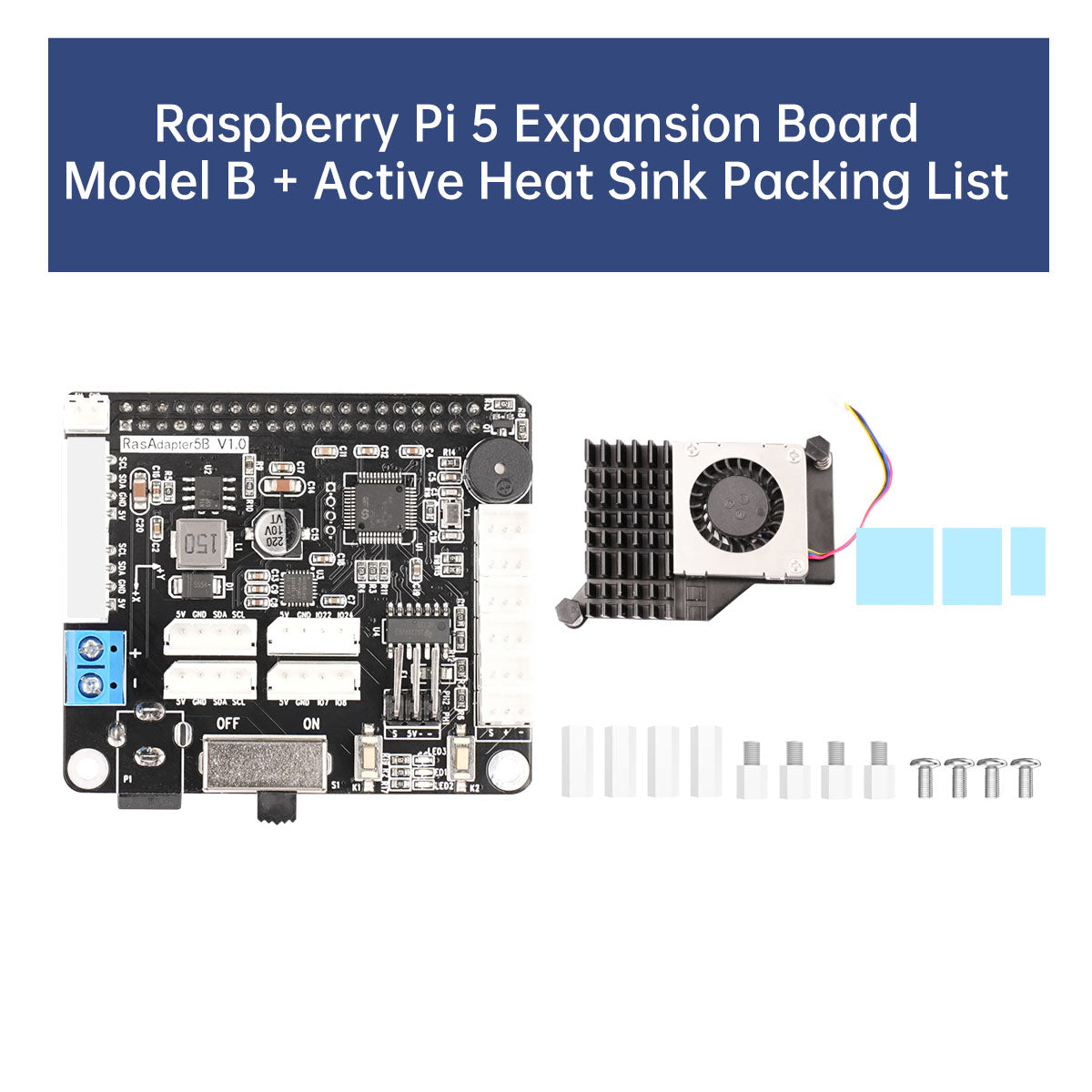 Raspberry Pi 5 Expansion Board, Servo Motor Driver, ROS Robot Manipulator Arm Smart Car Controller