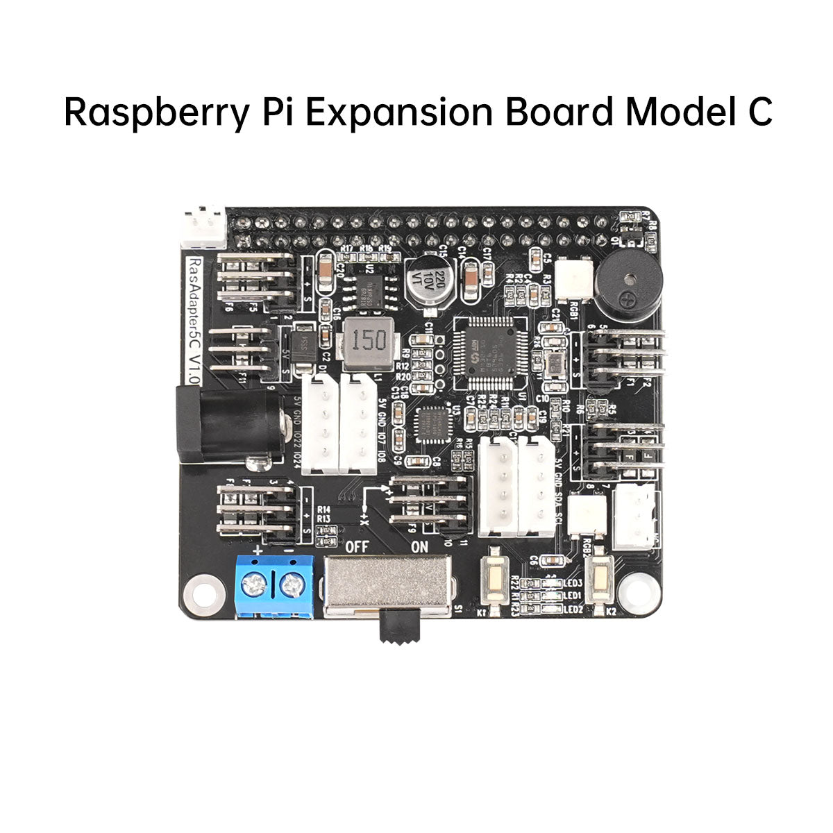 Raspberry Pi 5 Expansion Board, Servo Motor Driver, ROS Robot Manipulator Arm Smart Car Controller