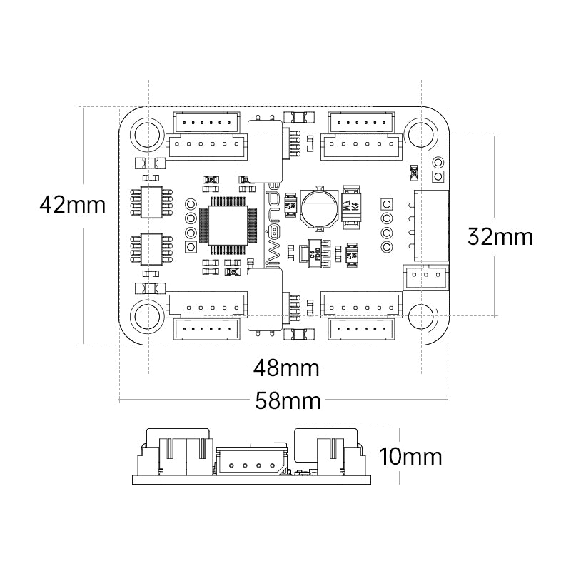 4-Channel Encoder Motor Driver with Onboard Voltage Regulation Circuit for Motor Control Intelligent Small Car