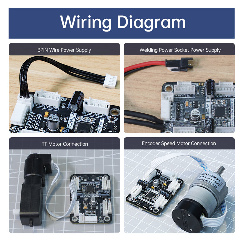 4-Channel Encoder Motor Driver with Onboard Voltage Regulation Circuit for Motor Control Intelligent Small Car