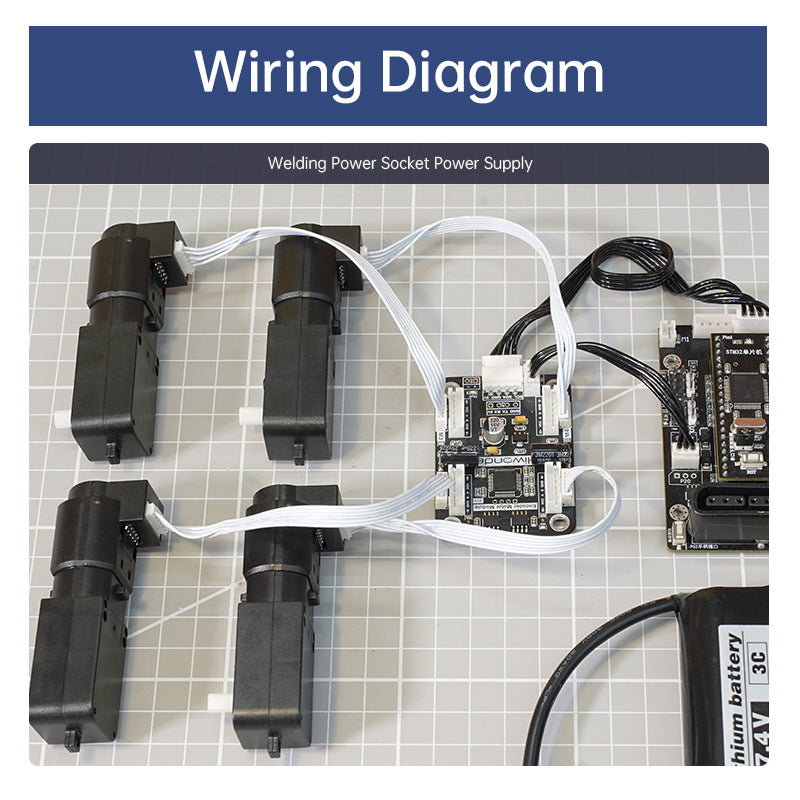 4-Channel Encoder Motor Driver with Onboard Voltage Regulation Circuit for Motor Control Intelligent Small Car