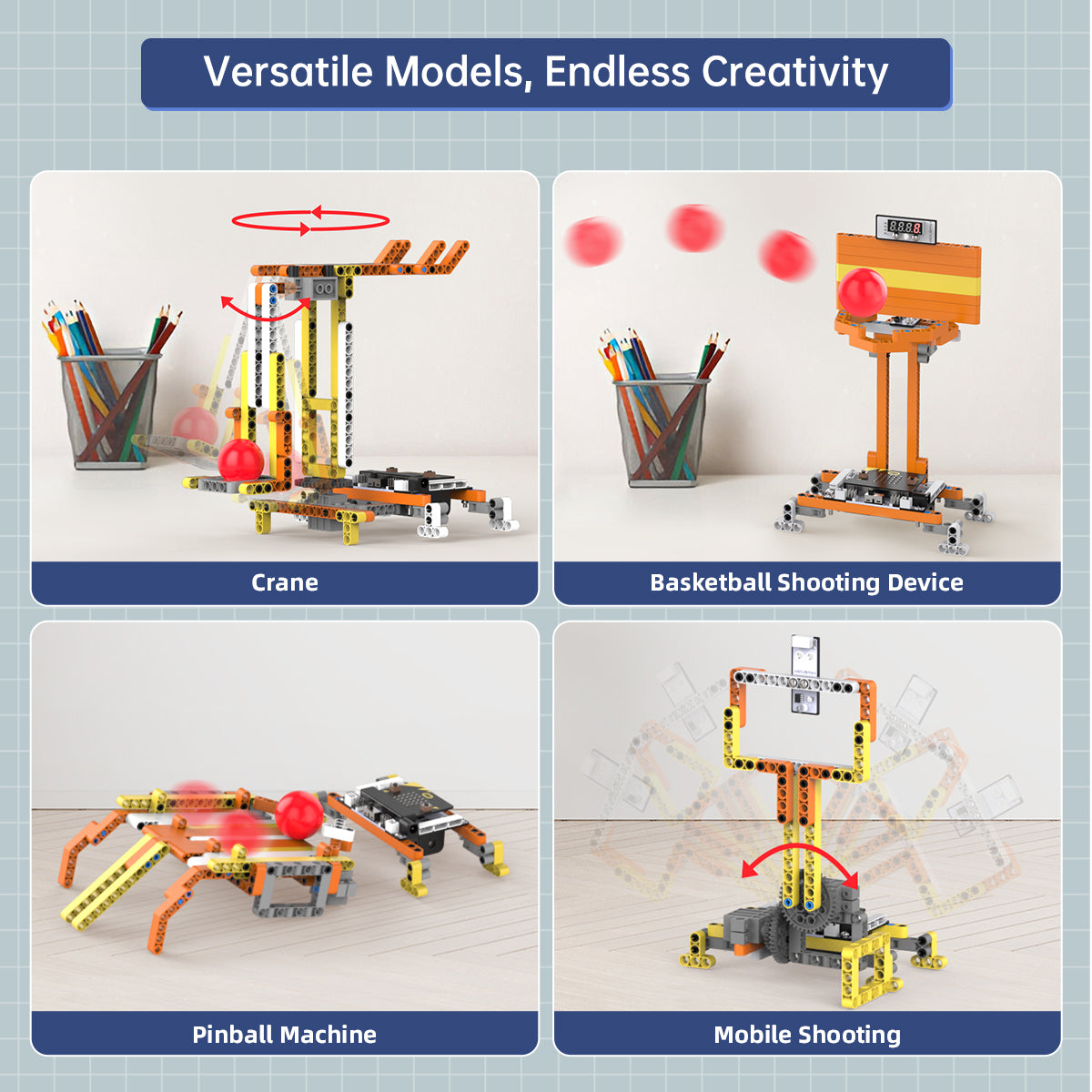 DaDa:bit  DIY Building Blocks Kit with 200+ Structural Parts for Building Inventions