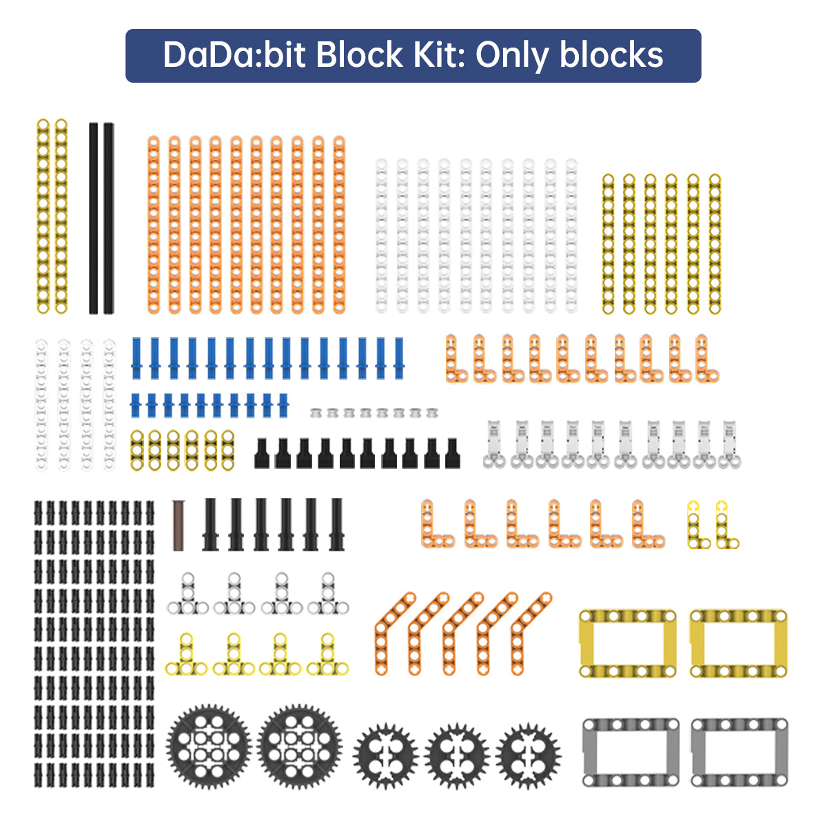 DaDa:bit  DIY Building Blocks Kit with 200+ Structural Parts for Building Inventions