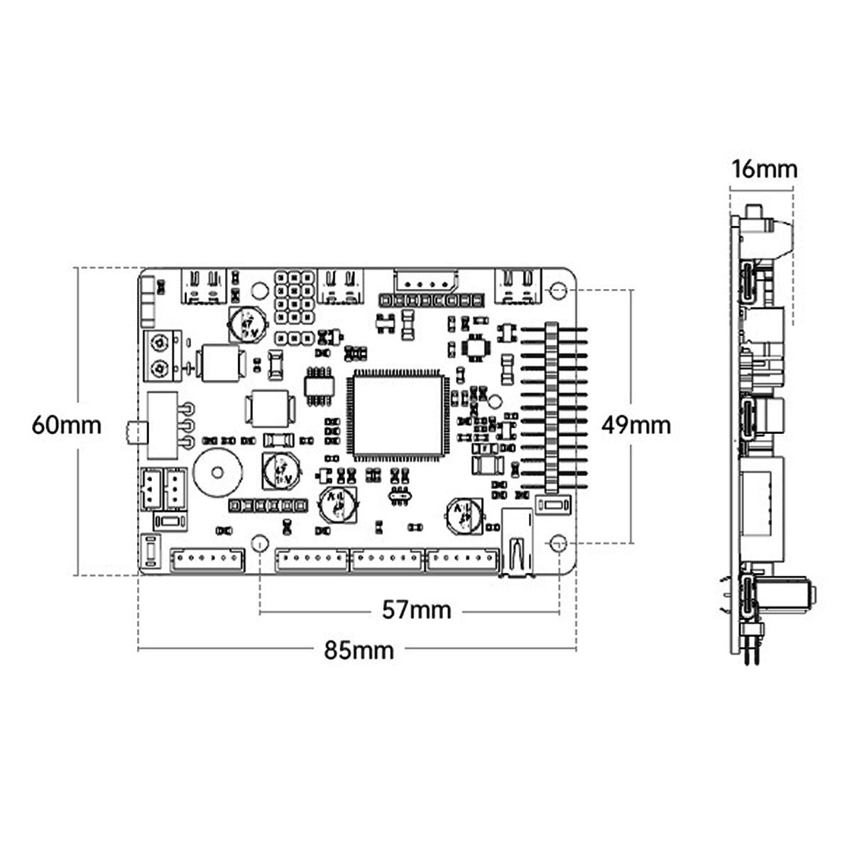 ROS Robot Control Board with STM32F407VET6 Chip, Supports 4-Channel Encoder Motor, PWM Servos, and Bus Servo Control, Compatible with JETSON, Raspberry Pi