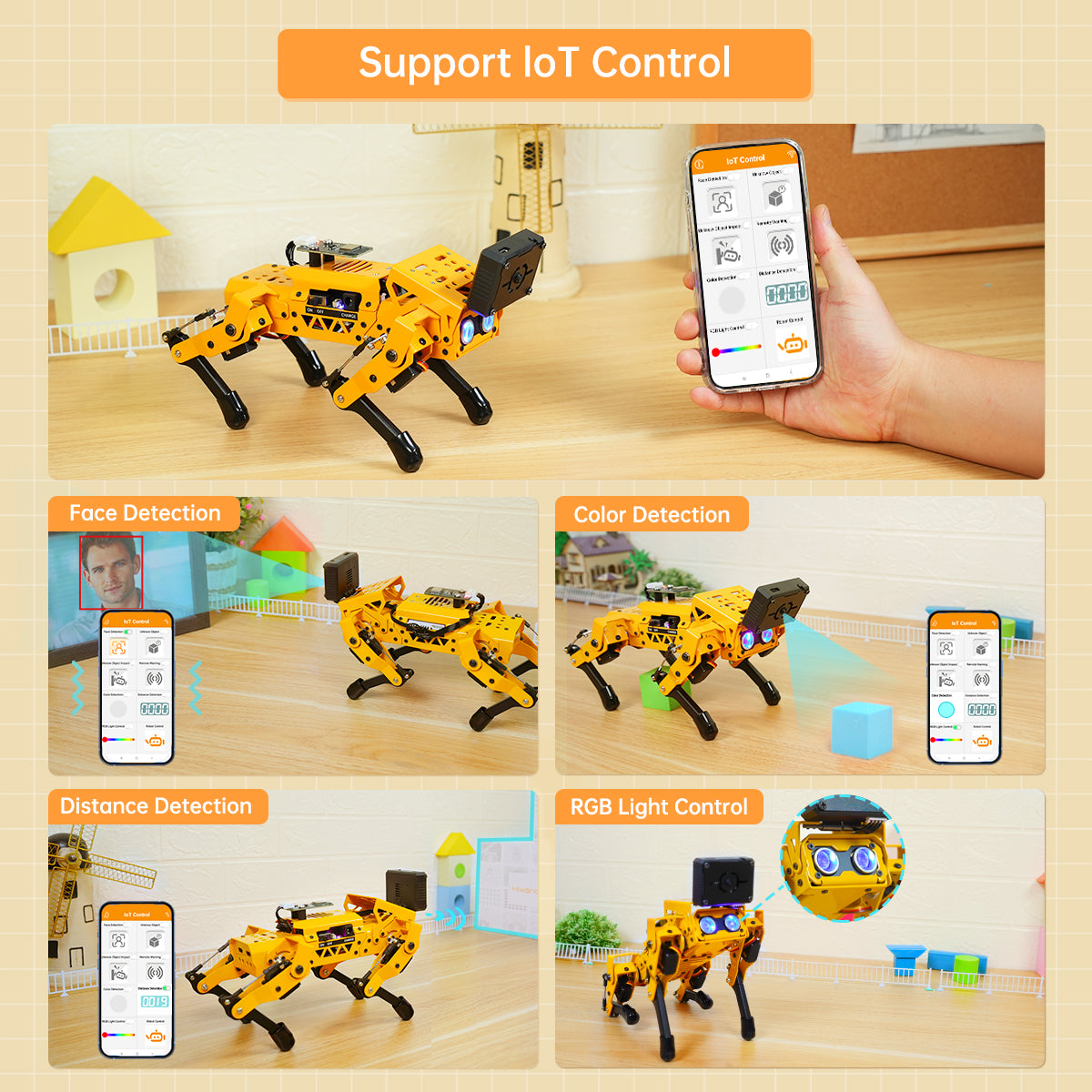 Hiwonder MechDog Pro Open Source AI Robot Dog with ESP32, Programmable in Python/Arduino/Scratch, Supports Robot Arm, IoT, AI Voice & Vision Interaction