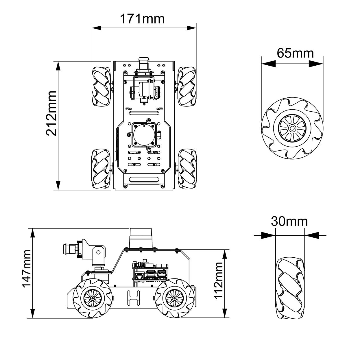 Hiwonder Raspberry Pi 5 Robot Car MentorPi M1 Mecanum-wheel Chassis 2DOF Monocular Camera ROS2-HUMBLE Support SLAM and Autonomous Driving