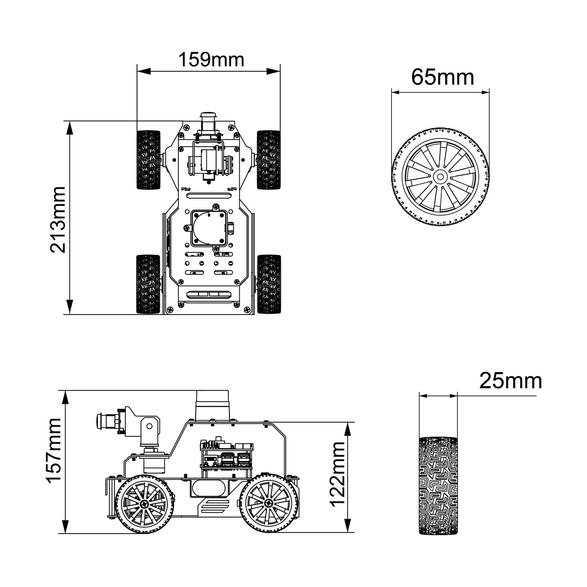 Hiwonder Raspberry Pi 5 Robot Car MentorPi A1 Ackerman Chassis 2DOF Monocular Camera ROS2-HUMBLE Support SLAM and Autonomous Driving