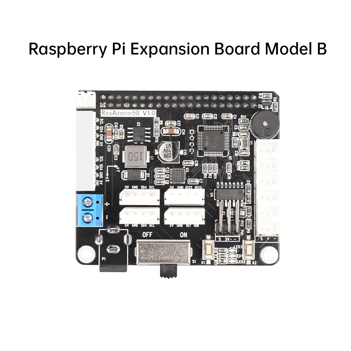 Raspberry Pi 5 Expansion Board, Servo Motor Driver, ROS Robot Manipulator Arm Smart Car Controller