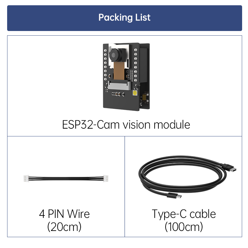 ESP32 Visual Recognition Module WiFi Real-time Image Transmission IIC/Serial Port Open Source Sensor AI Smart Camera