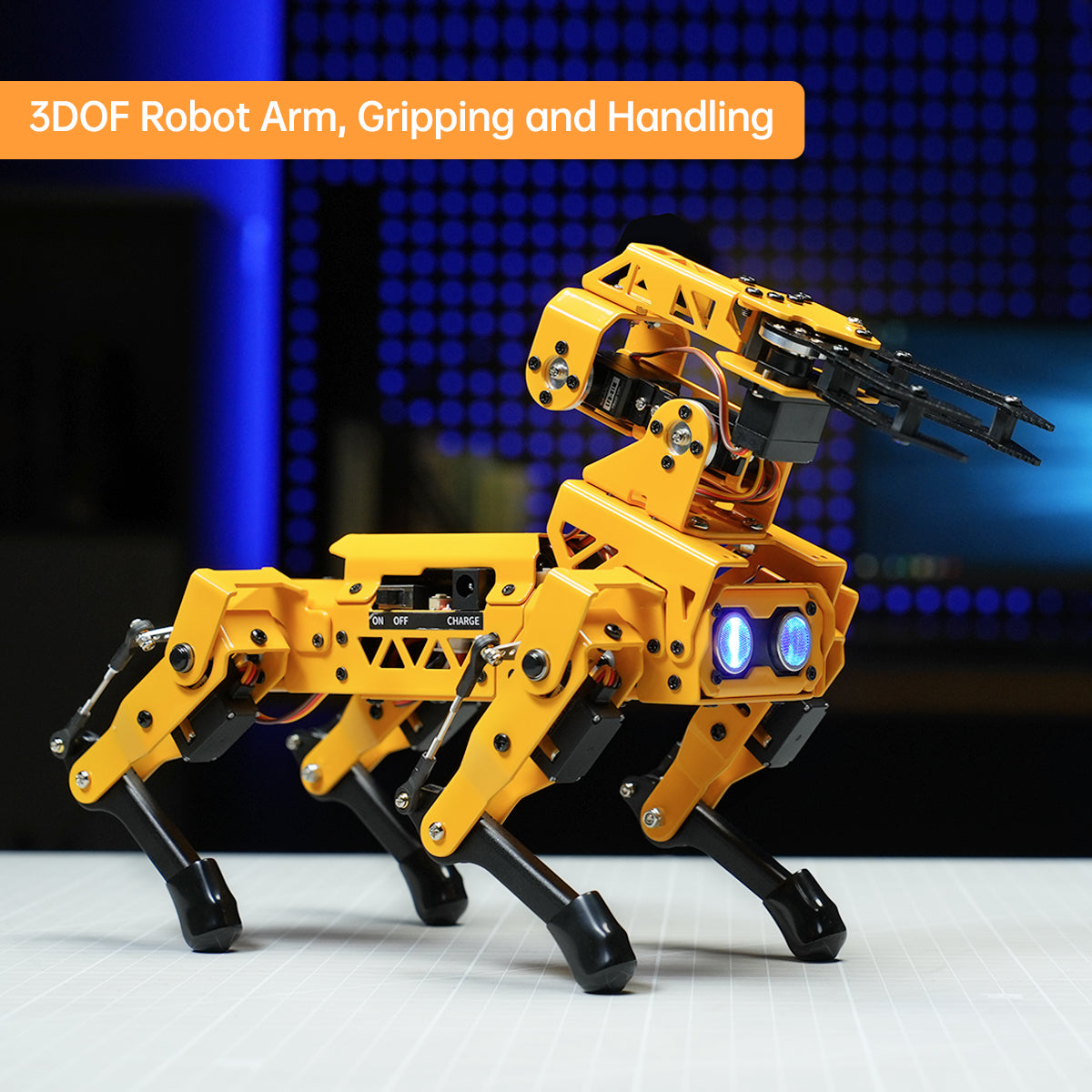 Hiwonder MechDog Pro Open Source AI Robot Dog with ESP32, Programmable in Python/Arduino/Scratch, Supports Robot Arm, IoT, AI Voice & Vision Interaction