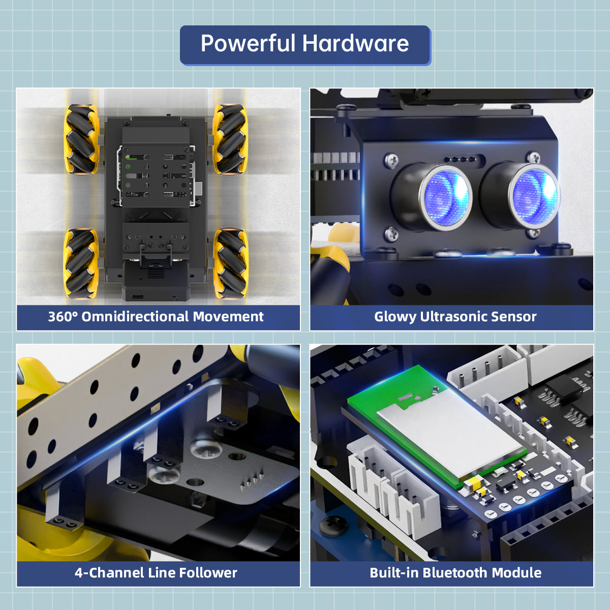 Hiwonder miniAuto AI Vision Robot Base on Arduino UNO R3 Controller with 360° Omnidirectional Mecanum Wheels, Supports Arduino Programming