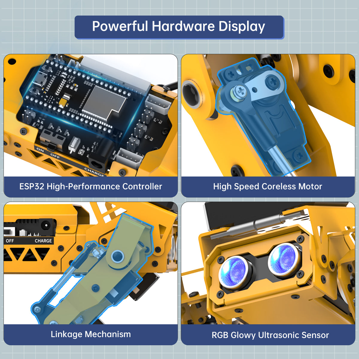 MechDog Hiwonder Open Source AI Robot Dog with ESP32 Controller, High-Speed Coreless Servos Support Scratch, Arduino, and Python Programming