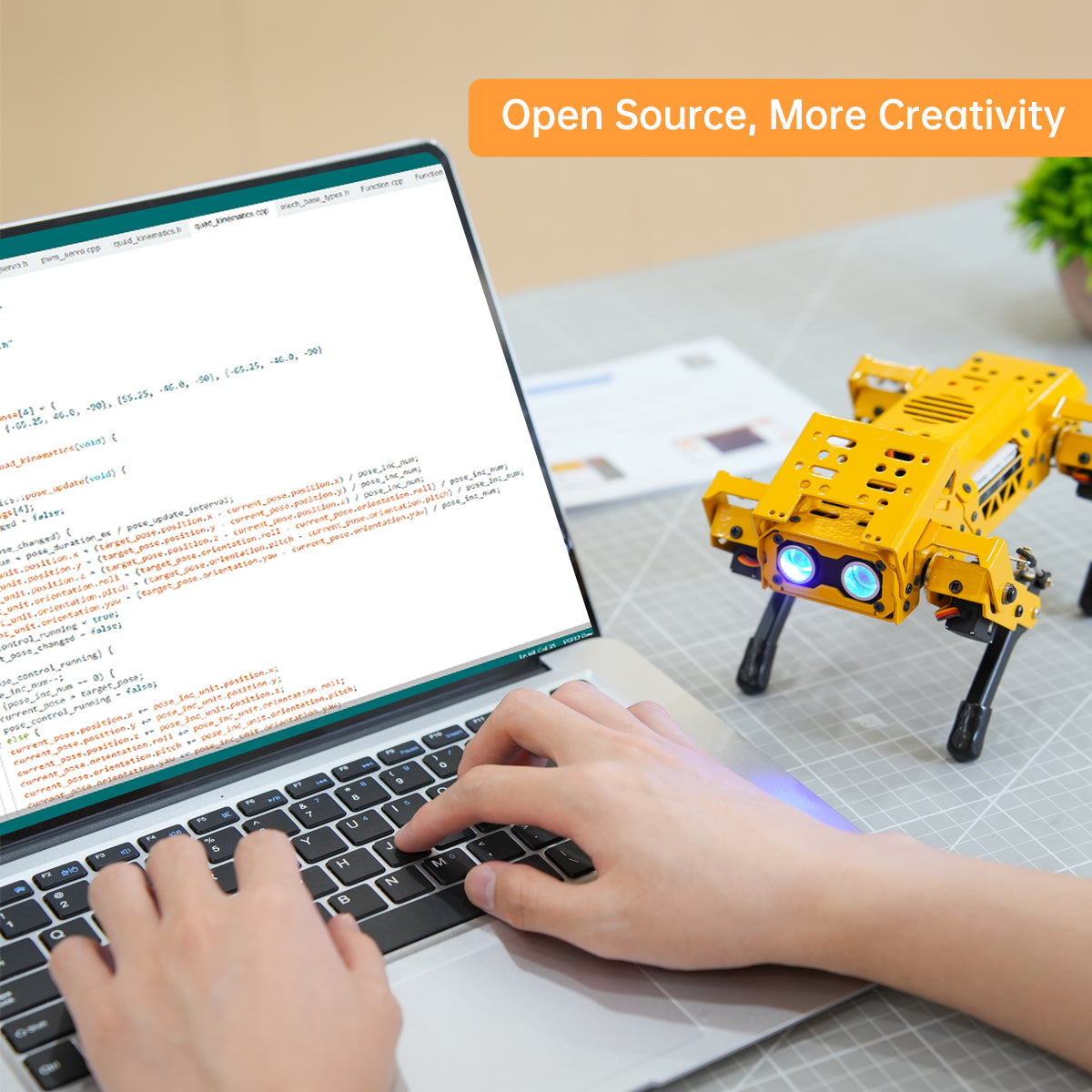 MechDog Hiwonder Open Source AI Robot Dog with ESP32 Controller, High-Speed Coreless Servos Support Scratch, Arduino, and Python Programming