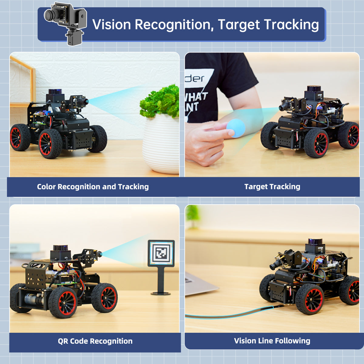 Hiwonder Raspberry Pi 5 Robot Car MentorPi A1 Ackerman Chassis 2DOF Monocular Camera ROS2-HUMBLE Support SLAM and Autonomous Driving