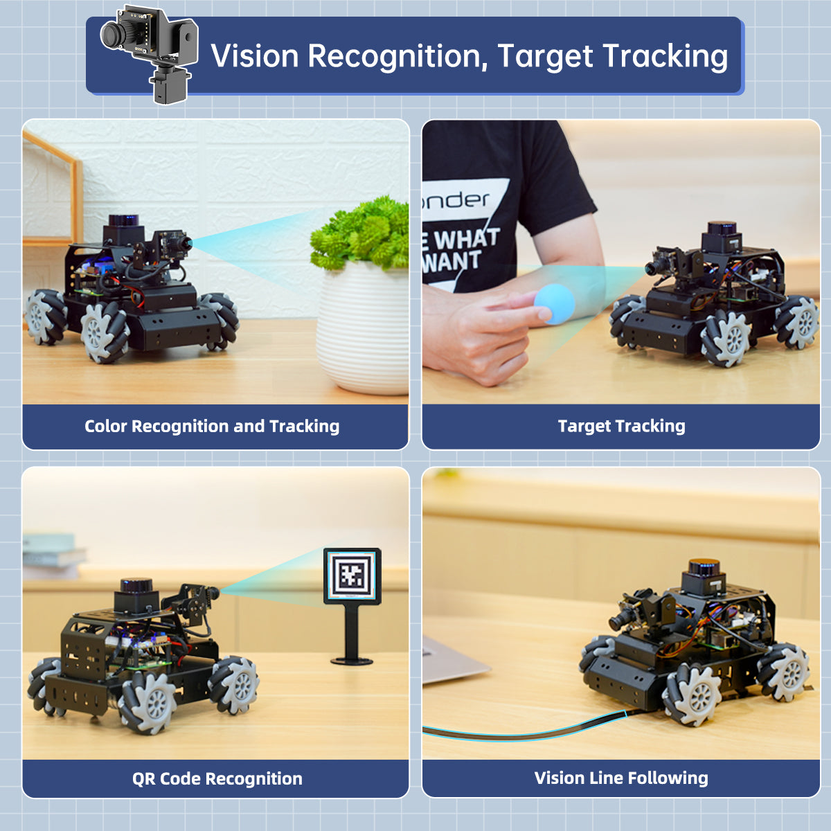 Hiwonder Raspberry Pi 5 Robot Car MentorPi M1 Mecanum-wheel Chassis 2DOF Monocular Camera ROS2-HUMBLE Support SLAM and Autonomous Driving