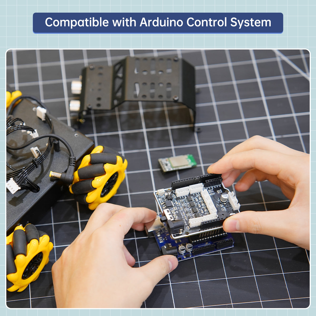 Hiwonder miniAuto AI Vision Robot Base on Arduino UNO R3 Controller with 360° Omnidirectional Mecanum Wheels, Supports Arduino Programming