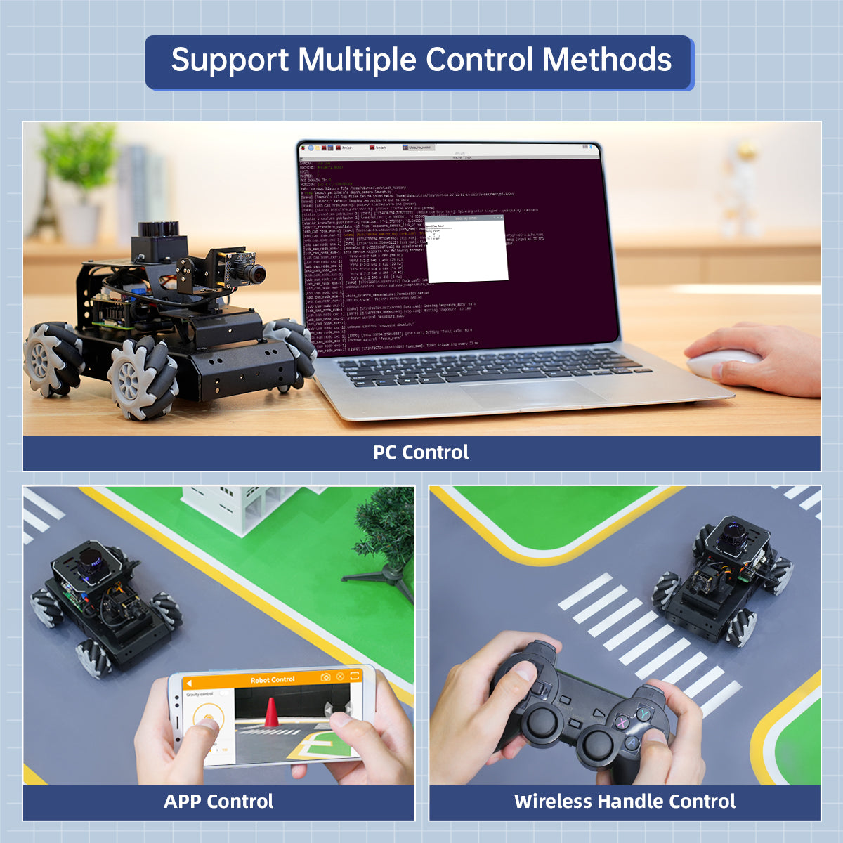 Hiwonder Raspberry Pi 5 Robot Car MentorPi M1 Mecanum-wheel Chassis 2DOF Monocular Camera ROS2-HUMBLE Support SLAM and Autonomous Driving