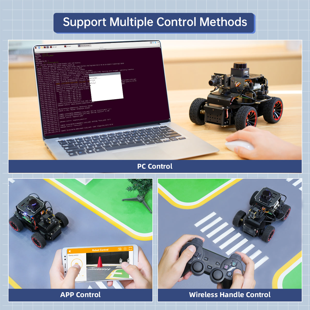 Hiwonder Raspberry Pi 5 Robot Car MentorPi A1 Ackerman Chassis 2DOF Monocular Camera ROS2-HUMBLE Support SLAM and Autonomous Driving