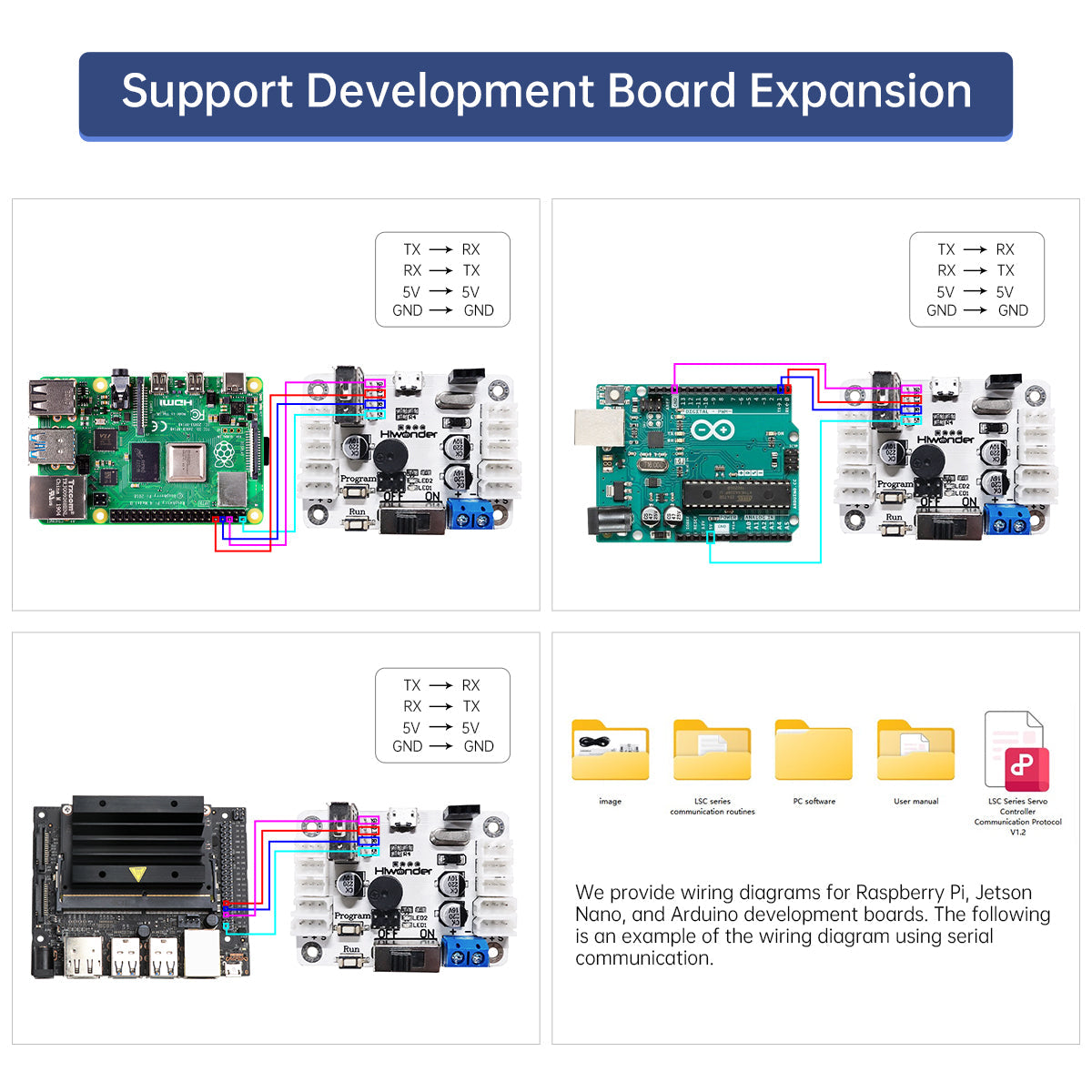 Hiwonder High-Speed Strong Magnetic Serial Bus Servo, HTD-30H High Voltage Serial Interface, 30KG High-Torque, Three-Port Feedback