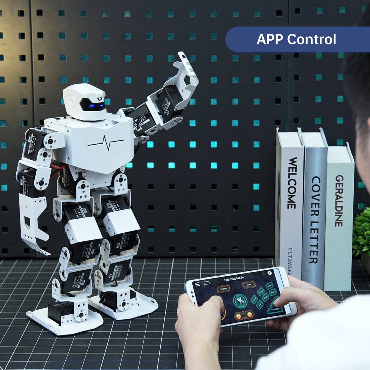 H5S Hiwonder 16DOF Intelligent Humanoid Dancing Robot Supports Entertainmet Display