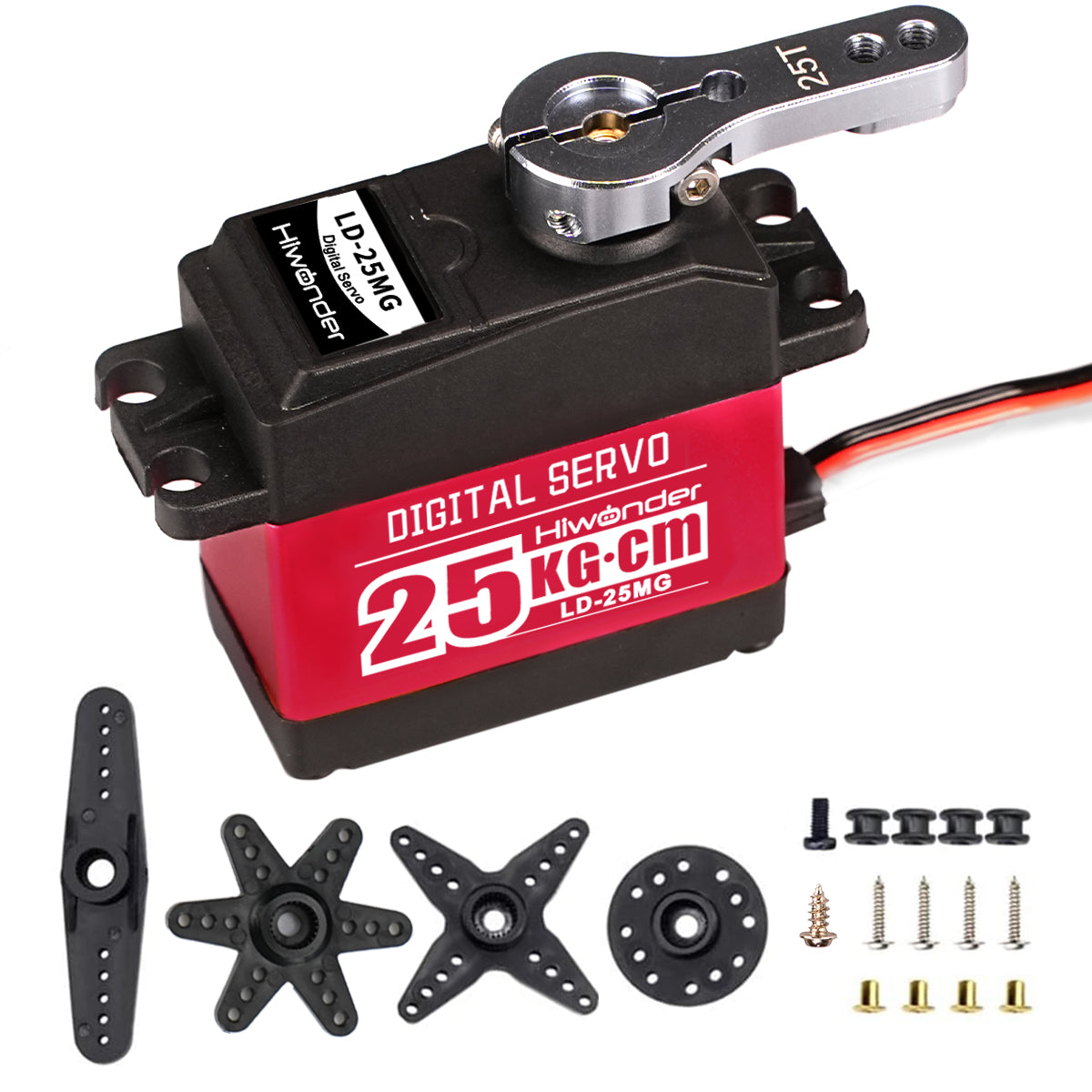 Hiwonder LD-25MG Strong Torque Digital Servo 25KG Supports Robotic Arm/RC Car/Single Shaft