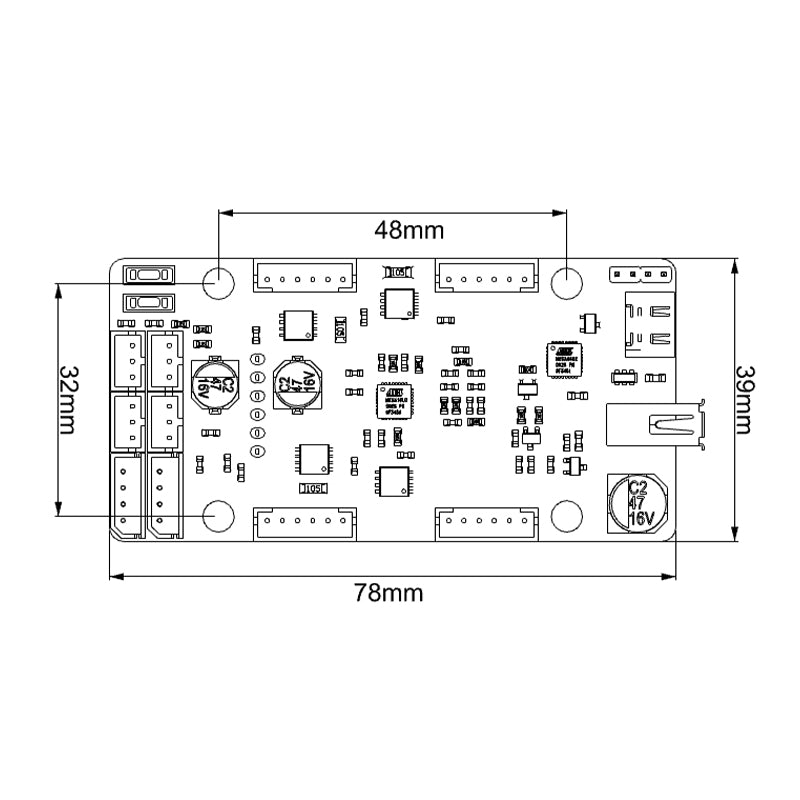 miniROS Robot Controller STM32 Chip 6-14V Voltage Support Encoder Motor Bus Servo Independent Power Supply System