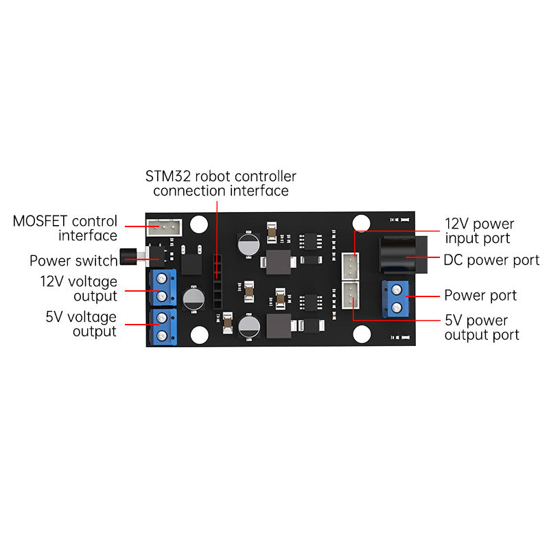 miniROS Robot Controller STM32 Chip 6-14V Voltage Support Encoder Motor Bus Servo Independent Power Supply System