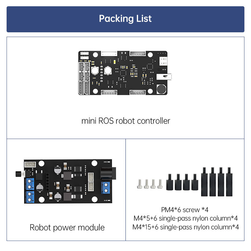 miniROS Robot Controller STM32 Chip 6-14V Voltage Support Encoder Motor Bus Servo Independent Power Supply System