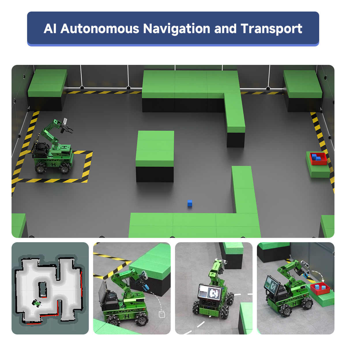 Hiwonder Autonomous Driving Mapping & Navigation Prop Set for Various Robot Cars (3.26*2.98m)