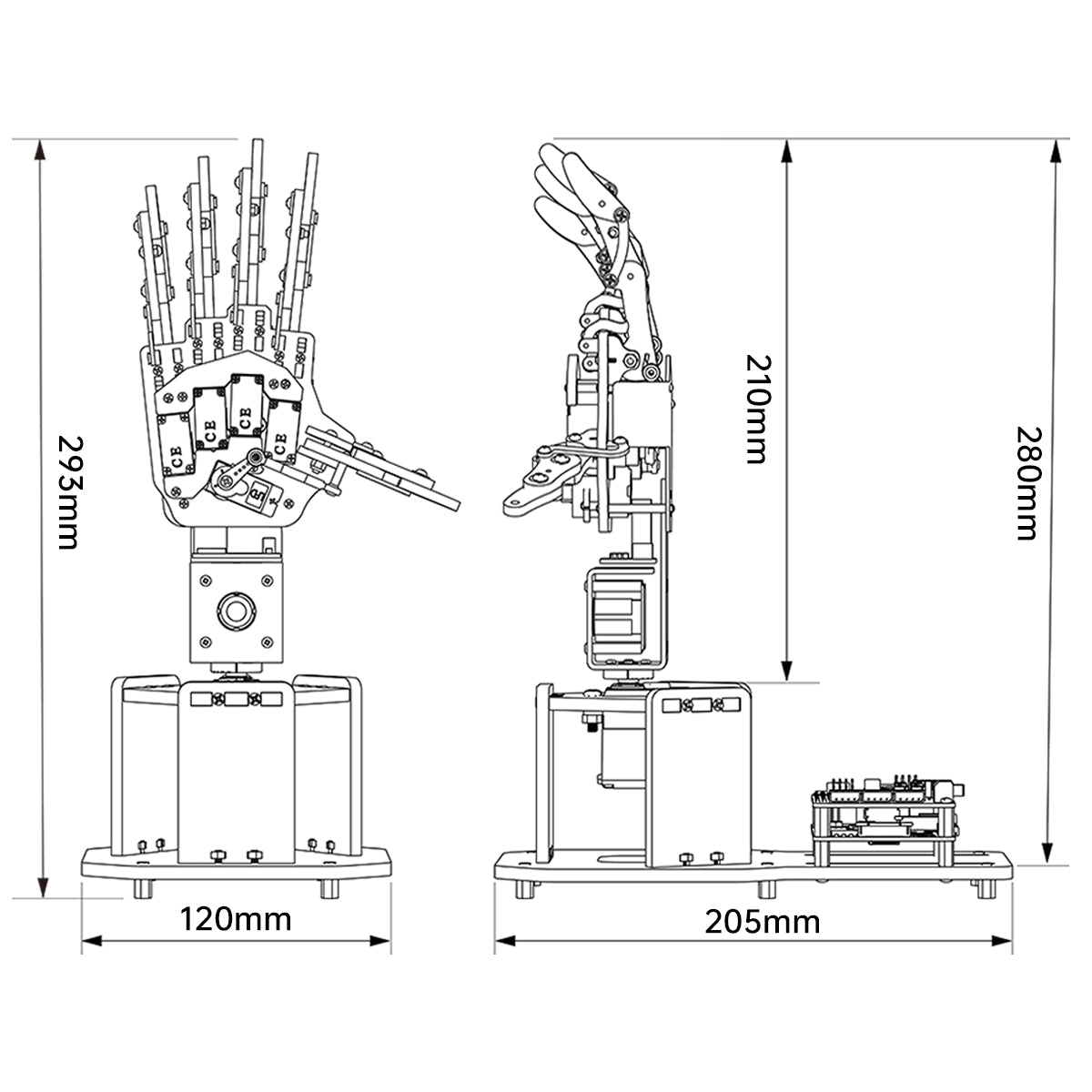 Hiwonder uHandPi Raspberry Pi Robotic Hand, AI Vision Recognition and Tracking, Python Programming, Deep Learning