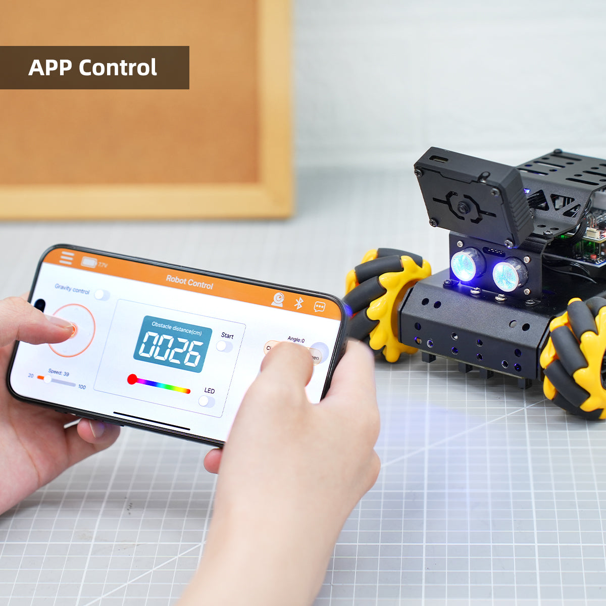 Hiwonder miniAuto AI Vision Robot Base on Arduino UNO R3 Controller with 360° Omnidirectional Mecanum Wheels, Supports Arduino Programming