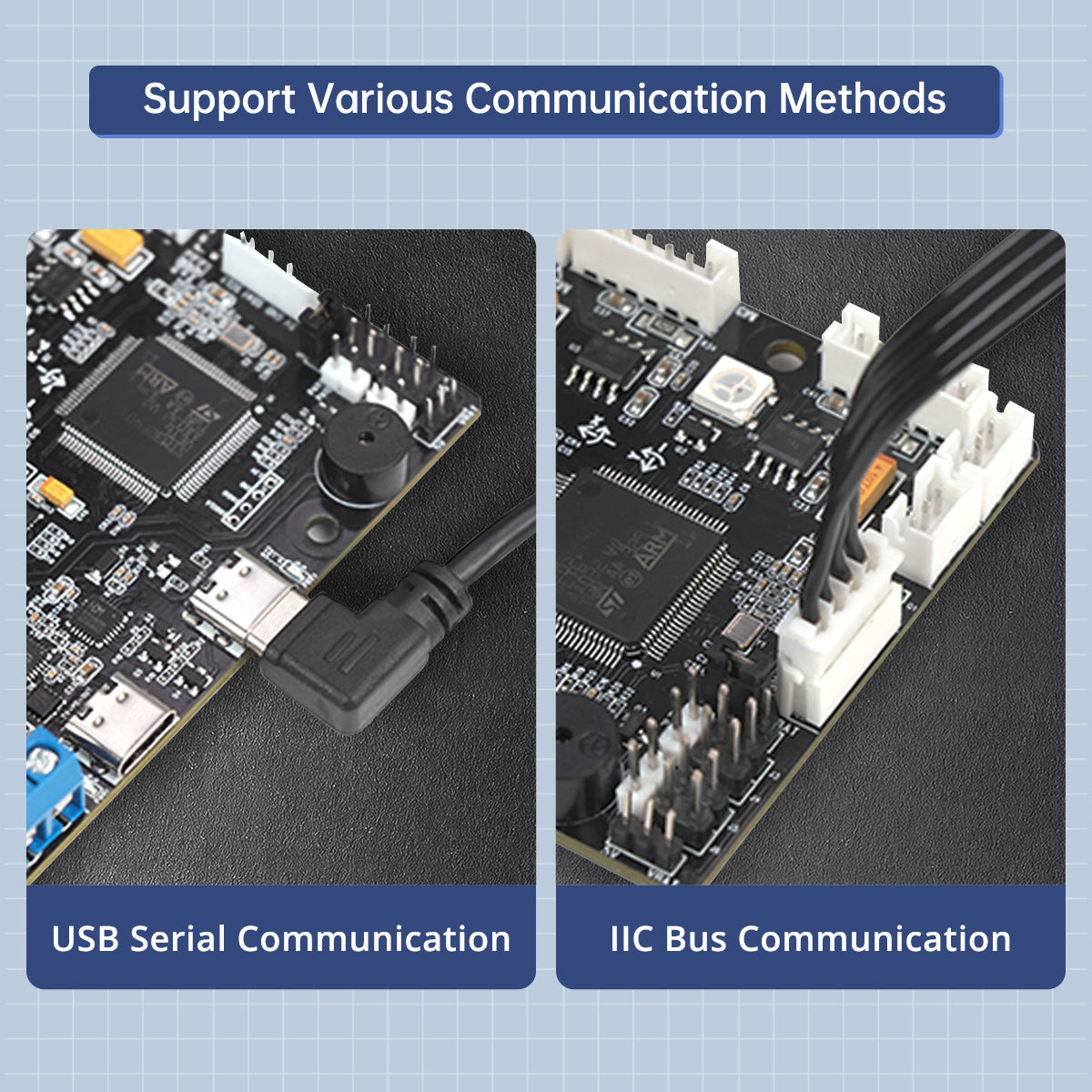 RRC Lite Controller with Built-in STM32 Chip, Supports Raspberry Pi 5 Power Supply Protocol, Integrated IMU, 4-Channel Encoder Motor Ports, Servo Ports, and USB