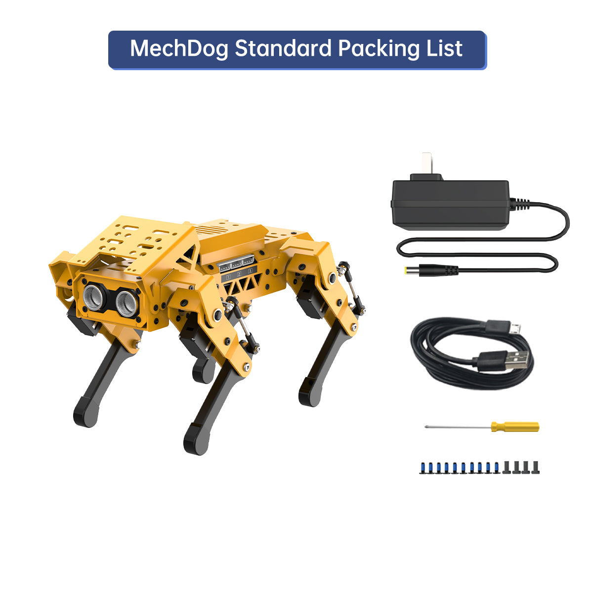 MechDog Hiwonder Open Source AI Robot Dog with ESP32 Controller, High-Speed Coreless Servos Support Scratch, Arduino, and Python Programming